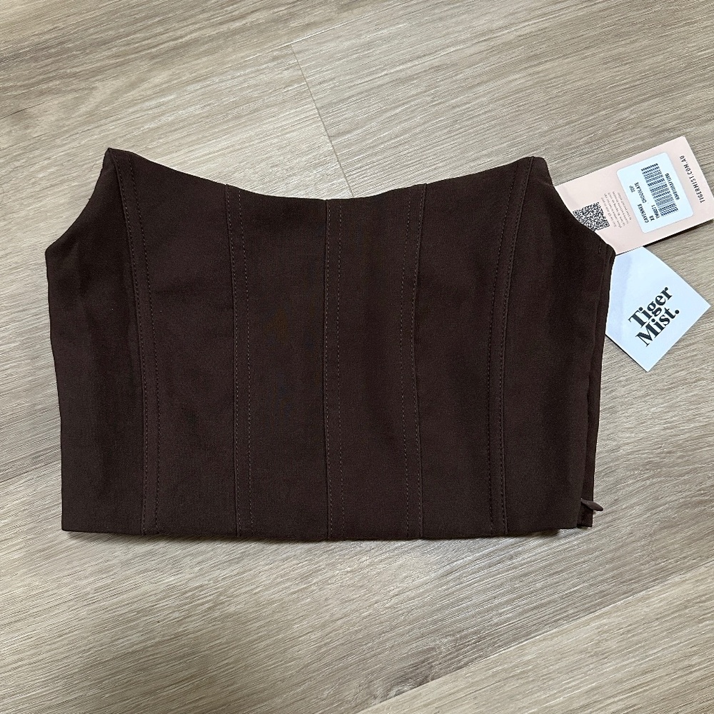Tiger Mist Brown Cayenne Corset Top